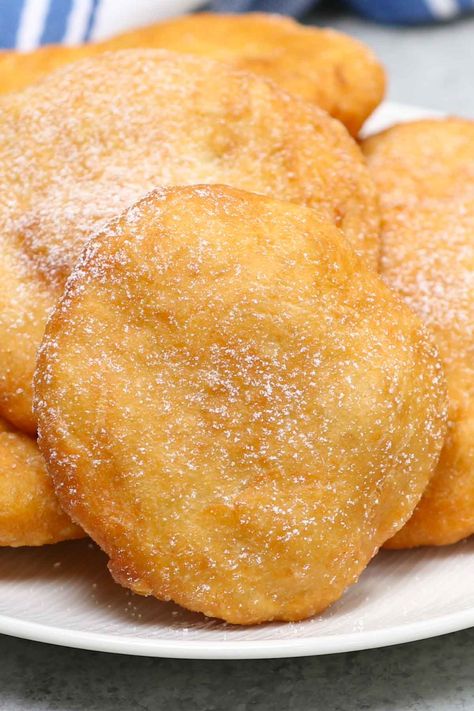 Easy Fried Dough Recipe - IzzyCooking How To Make Fried Dough, Chinese Fried Dough, Fried Dough Recipe Easy, Fried Dough Recipe, Fried Dough Recipes, Chicken Tempura, Fried Bread Recipe, Sweet Fries, Recipes With Yeast