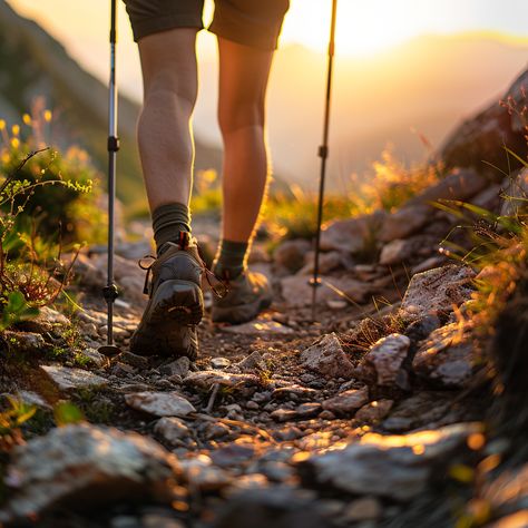 Hiking Hack: Use trekking poles for better stability and reduced strain on your knees! 🏔️ #hikingtips #hikinggear Walking Poles, Hiking Poles, Hiking Sticks, Trekking Poles, Hiking Tips, Hiking Gear, Walking Sticks, Trekking, Cork