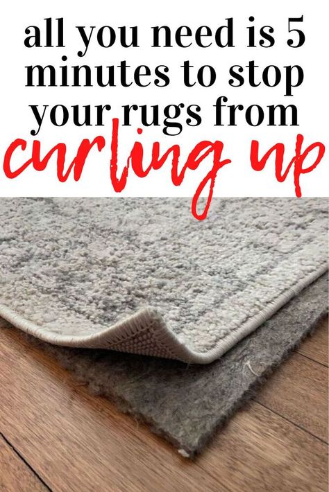 Round Throw Rugs, Stop Rug From Curling, How To Fix A Curling Rug Corner, Area Rugs For Dining Room Table, Rug Corners Curling Diy, How To Get Rugs To Lay Flat, How To Get A Rug To Lay Flat, Area Rug On Carpet Living Room, How To Flatten A New Rug