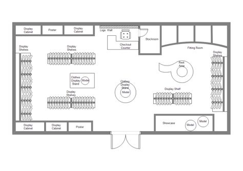 Boutique Floor Plan, Clothing Boutique Interior Design, Store Floor Plan, Boutique Layout, Retail Store Layout, Bridal Boutique Interior, Floor Plan With Dimensions, Store Plan, Clothing Store Design