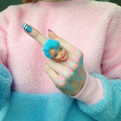 Fake Fake Fake fake fake fake fake fake fake fake fake… just my analysis Kitsch Fashion Style, Charlie Barker, Kitsch Aesthetic, Kitsch Fashion, 일본 패션, Doll Parts, 영감을 주는 캐릭터, Soft Grunge, Blue Sweater