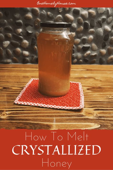 How to Melt Crystallized Honey - One Homely House Honey Crystalized, Homely House, Honey And Warm Water, Jar Of Honey, Happy Homemaking, Things To Watch, Melted Plastic, Plastic Jars, Honey Jar