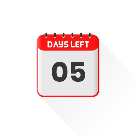 Countdown icon 5 Days Left for sales promotion. Promotional sales banner 5 days left to go 5 Days Left Countdown, 5 Days To Go Countdown, Days To Go Countdown, 5 Days Left, Alphabet Code, Icon 5, Sales Promotion, Happy Birthday Wishes Quotes, Birthday Wishes Quotes