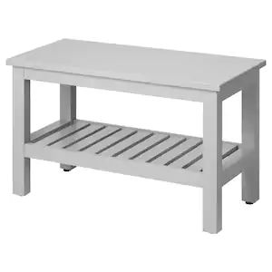 Benches & Stools - IKEA Hemnes Bench, Banquette Ikea, Lavabo Exterior, Bathroom Storage Bench, Ikea Bench, Ikea Bank, Bathroom Bench, Grey Benches, Bathroom Stool