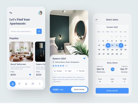 Room Booking App, Booking App Design, Airbnb App, Social Climber, Hotel App, Ux Design Portfolio, Hotel Booking App, Ux Design Trends, Presentation App