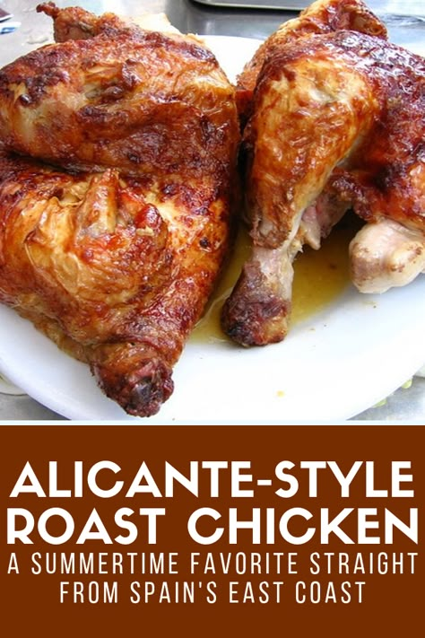 Argentina Chicken Recipes, Spanish Style Chicken, Spanish Rotisserie Chicken, Spaniard Food, Spanish Whole Chicken Recipes, Spanish Recipe, Basque Recipes, Recipes From Spain, Spanish Baked Chicken Recipes