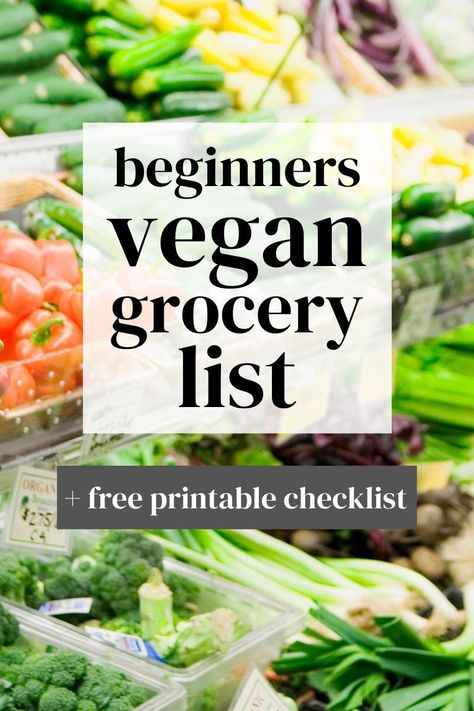 Grocery Shopping On A Budget, Vegan Shopping List, Vegan Creamer, Vegan Food List, Vegan Grocery List, Vegan Coleslaw, Shopping On A Budget, Vegan Grocery, Vegan Recipes Beginner