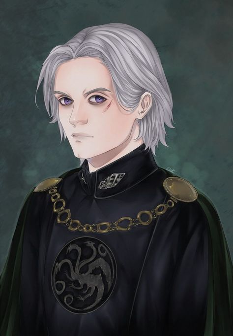 Targaryen Fanart, Aegon Ii Targaryen, Green Dragons, Game Of Thrones Tattoo, Aegon Targaryen, Amnesia Anime, Fire House, Green Characters, Targaryen Art