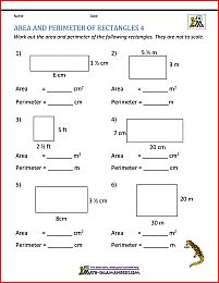 Grade 5 Math Worksheets, Area And Perimeter Worksheets, Area Worksheets, Math Fact Worksheets, Mental Maths Worksheets, Perimeter Worksheets, 4th Grade Math Worksheets, Free Printable Math Worksheets, 3rd Grade Math Worksheets