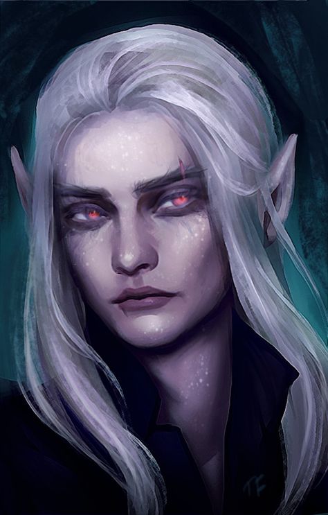 Pale Elf Dnd, Pillars Of Eternity Portrait, Pallid Elf, Pale Elf, Pillars Of Eternity, Elf Characters, Pathfinder Character, Dnd Ideas, Elf Art