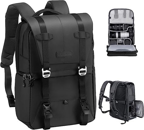 K&F Concept® Contrasting Color Design 3-in-1 Camera Backpack, Fully Open + Side Open Casual Photography Bag, for 1 Camera + 4 Lenses + 15.6’’ Laptop, DSLR Backpack for Men & Women Photographers Extra Aesthetic, Dslr Backpack, Women Photographers, Casual Photography, Mavic Drone, Photography Bags, Camera Drone, Camera Backpack, Camera Bags