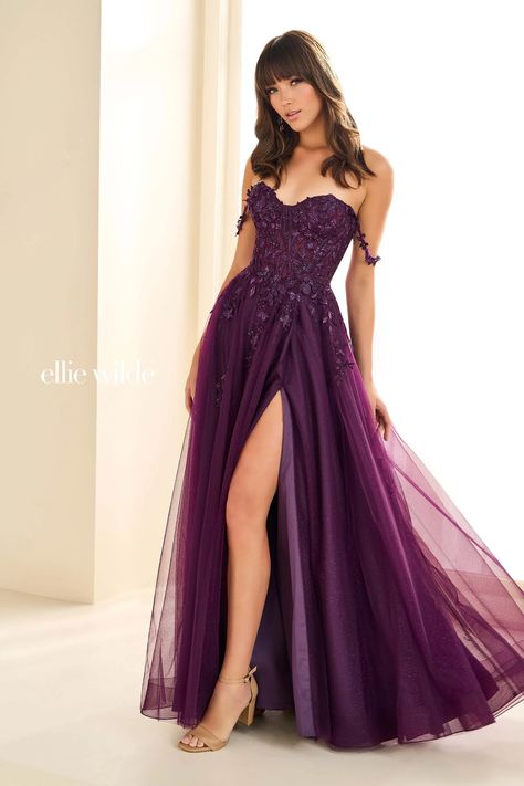 EW36083 Dark Purple 8 Spring 2025 Long Dark Purple Prom Dress, Dark Purple Dress Formal Evening Gowns, Putple Prom Dress, Deep Purple Dresses, Dark Colored Prom Dresses, Prom Dress Dark Purple, 2025 Prom Dresses, Dark Purple Grad Dresses, Prom Dresses Purple Dark