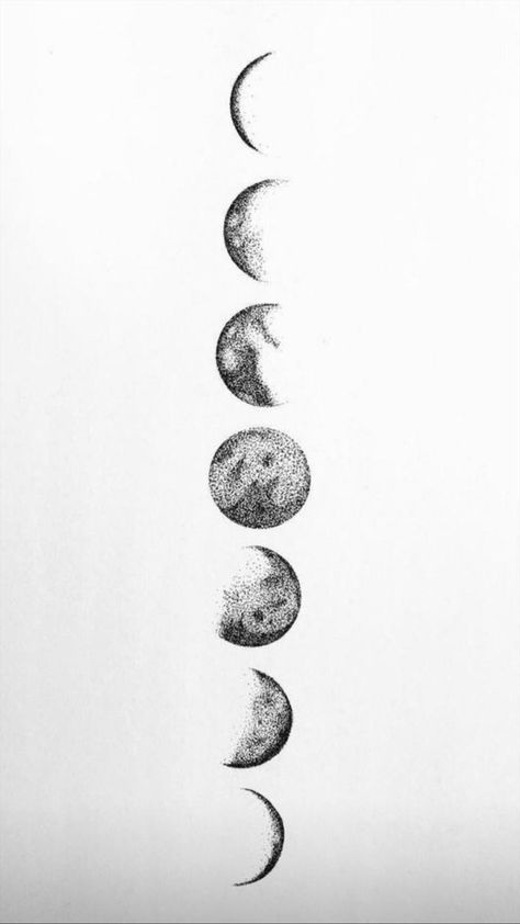 Witchy Wrist Tattoos For Women, Aura Tattoos, Moon Cycle Tattoo, Luna Tattoo, Moon Phases Tattoo, Muster Tattoos, Moon Tattoo Designs, Spine Tattoos For Women, Blood Art