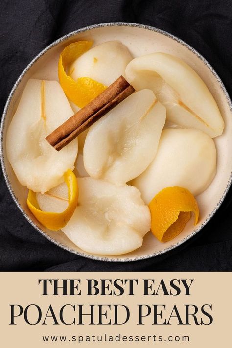 Quick & Easy Poached pears Poached Pears Dessert, Pear Recipes Easy, Pears In Red Wine, Poached Pears Recipe, Pear Bread, Pear Dessert, Wine White, Poached Apples, Spiced Pear