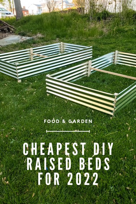 DIY Raised Bed Diy Raised Beds, Cheap Garden Beds, Easy Raised Garden Bed, Making Raised Garden Beds, Backyard Raised Garden, Cheap Raised Garden Beds, Above Ground Garden, Raised Garden Beds Diy Vegetables, Raised Bed Garden