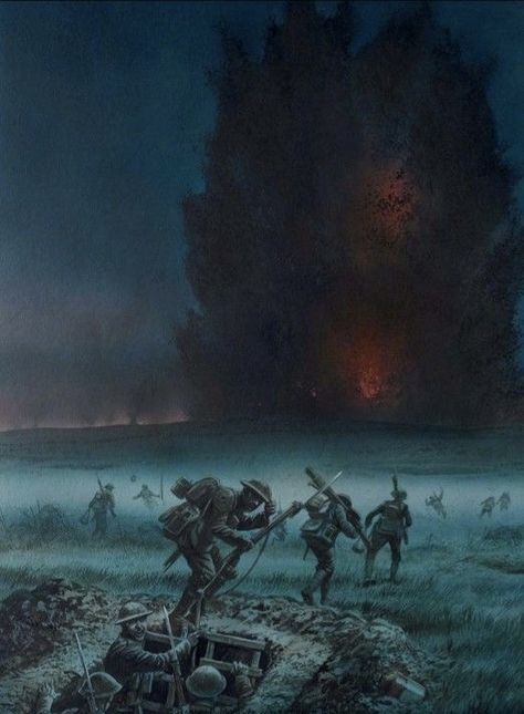 Ww1 Photos Powerful Images, Ww1 Art Soldiers, Trench Warfare Art, Ww1 Concept Art, Ww1 Artwork, Ww1 Battlefield, Ww1 Battles, Ww1 Photos, Ww1 Art