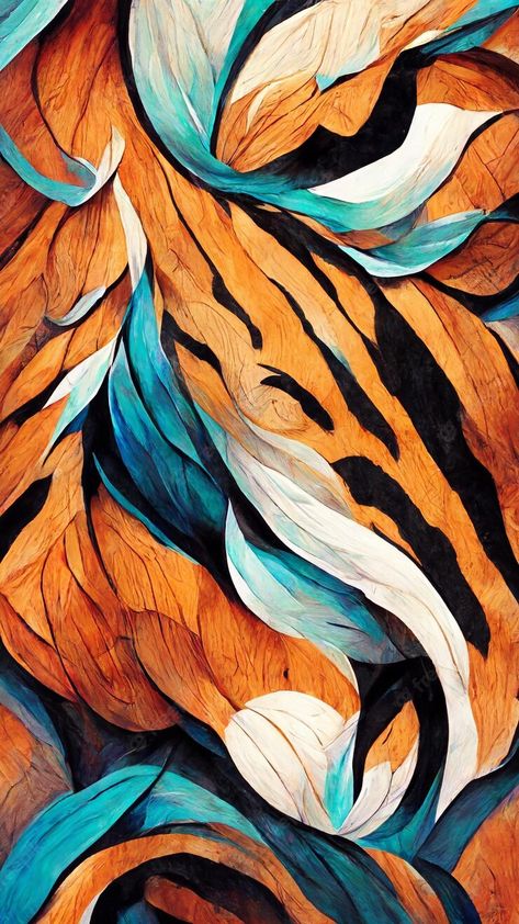 Abstract Tiger Art, Tiger Abstract, Moodboard Template, Tiger Wood, Tiger Painting, Painting 3d, Jungle Cat, Visually Pleasing, Tiger Art