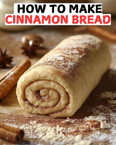 Learn how to make delicious homemade cinnamon swirl bread with this easy-to-follow recipe. Enjoy the warm, comforting aroma and the perfect fluffy texture, ideal for breakfast or a sweet treat. Discover tips for perfecting your bread and answers to common baking questions! Recipe For Cinnamon Bread, Cinnamon Bread Loaf Recipe, Homemade Cinnamon Bread With Yeast, Cinnamon Swirl Yeast Bread Recipe, Homemade Sweet Bread Recipes Easy, Cinnamon Bun Recipe Homemade, How To Make Cinnamon Bread, Homemade Cinnamon Swirl Bread, Cinnamon Yeast Bread