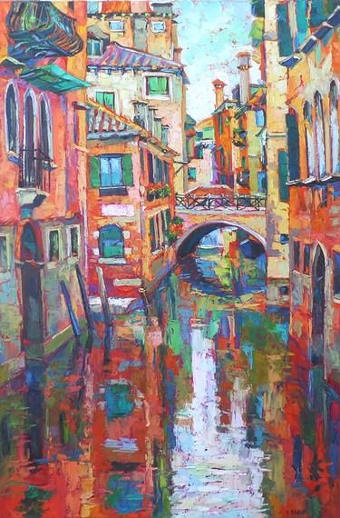 Impressionism Architecture, Red Cityscape, Expressionism Art Painting, Painting Records, Expressionism Architecture, Fauvist Art, Fauvism Art, Oil Painting Background, Venice Painting