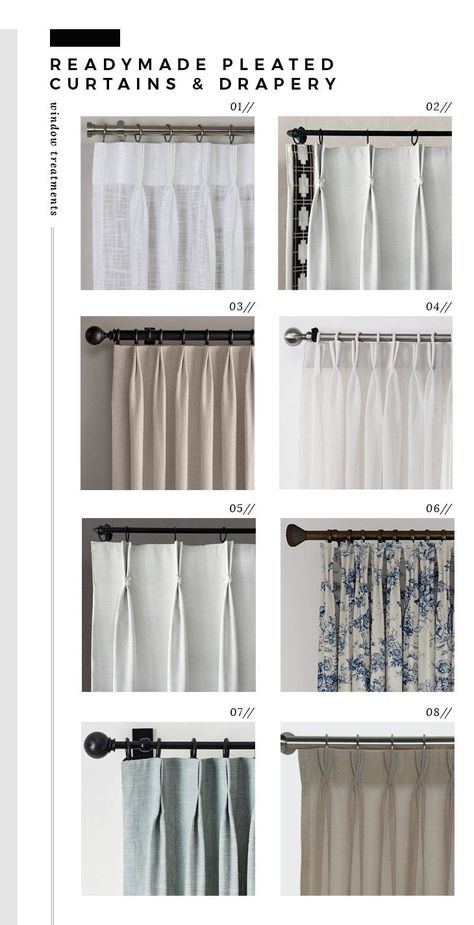 Curtain Pleats Styles, French Pleat Curtains, Modern Draperies, Curtains Style, Modern Drape, Drapery Styles, Pleated Drapery, Living Room Drapes, Dining Room Curtains