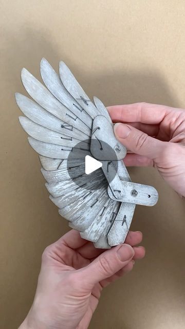 Bird Puppet Craft, Wing Mechanism, Mechanical Mechanisms, Wooden Wings, Wooden Automata, Puppet Mechanics, Mechanical Bird, Mechanical Wings, Human Puppet