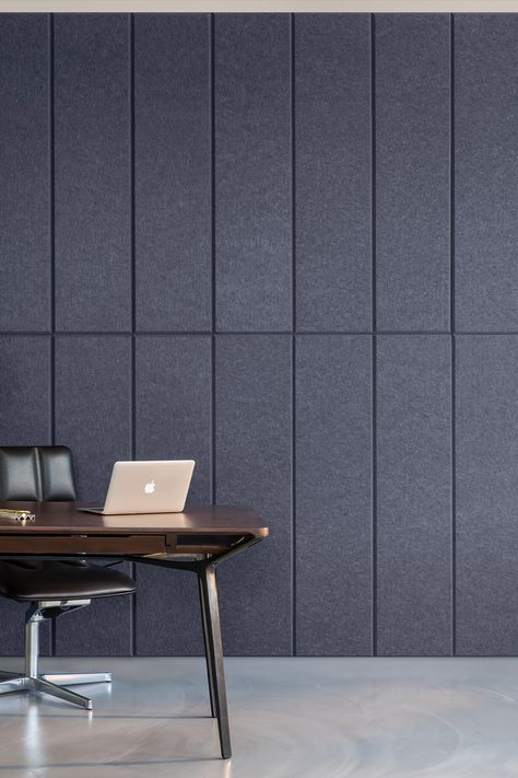 Home Office Acoustic Panels, Modern Office Accent Wall, Modern Acoustic Wall Panels, Acoustical Panels Wall, Soundproof Wall Panels, Acoustic Design Interiors, Wall Acoustic Panels Design, Decorative Acoustic Wall Panels, Acoustic Wall Tiles