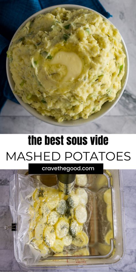 Sous Vide Thanksgiving Recipes, Sous Vide Potatoes, Sous Vide Mashed Potatoes, Sous Vide Lamb, Easy Vegetable Side Dish, Sous Vide Vegetables, Potato Side Dishes Easy, Chives Recipe, Cooked Potatoes