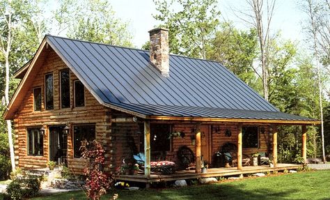 Adirondack Country Log Homes | Relaxing spots | Pinterest | Cabin ... Log Cabin Living, Log Home Living, Log Cabin Ideas, Small Log Cabin, Rustic Log Cabin, Chalet Style, Country Cabin, Cabin Living, Tin Roof