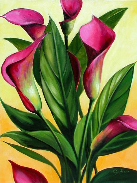 Abstract Artwork Painting, Lilies Drawing, Pencil Drawings Of Flowers, Lily Painting, Abstract Face Art, Flower Painting Canvas, Soyut Sanat Tabloları, Canvas Painting Landscape, Hur Man Målar