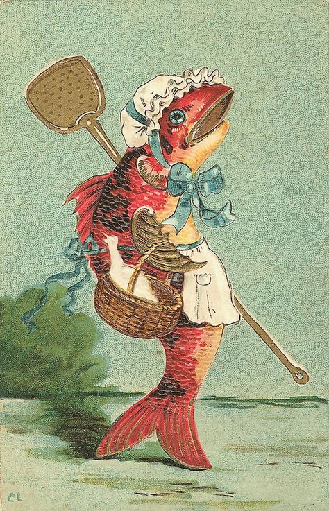 Illustration Kunst, Hur Man Målar, Images Vintage, Arte Inspo, Art Et Illustration, Arte Animal, Art And Illustration, Weird Art, Fish Art