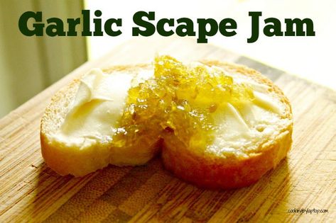 Rebecca Coleman shares a recipe for Garlic Scape Jam, plus gives away a Bernardin Home Canning Kit. Garlic Scapes, Pickled Garlic, Bacon Jam, Pepper Jelly, Jam And Jelly, Jelly Recipes, Garlic Recipes, Home Canning, Glaze Recipe