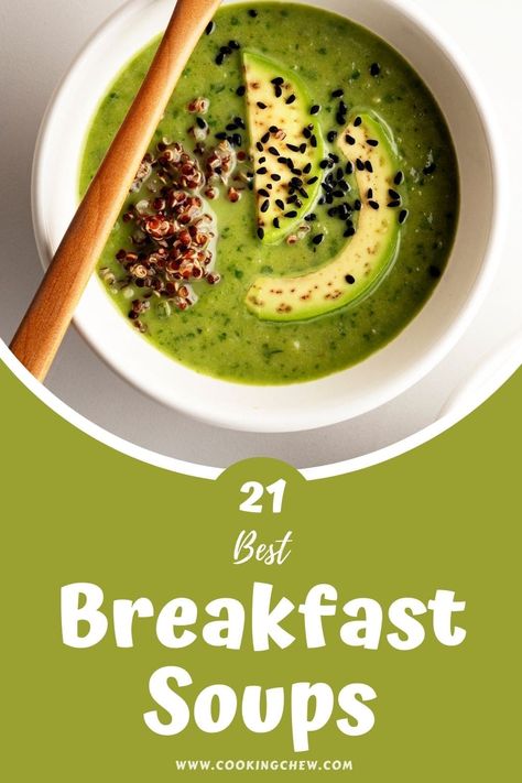 Breakfast Soups, 15 Min Meals, Fancy Breakfast, Bacon Eggs Breakfast, Avocado Soup, Breakfast Soup, Slow Cooker Breakfast, Avocado Breakfast, Savory Soups