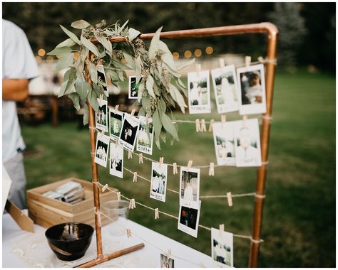 Polaroid Pictures Display, Backyard Wedding Photography, Wedding Photo Display, Backyard Wedding Dresses, Reception Bride, Utah Wedding Photography, Polaroid Pictures, Salou, Wedding Destination