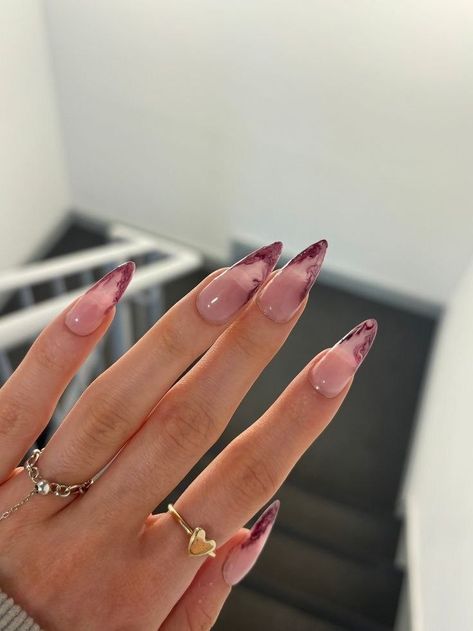 Simple Stiletto Nails, Classy Almond Nails, Acrylic Nails Stiletto, Tie Dye Nails, Classy Nail Designs, Nails Now, Pointed Nails, Colored Acrylic Nails, Stiletto Nails Designs