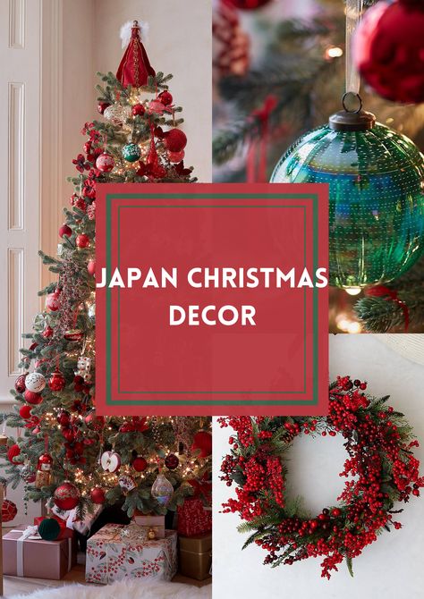 Bring an oriental theme into your home this year with a Japanese inspired interior! Consisting of mainly red's and creams, explore the John Lewis range now to add an Asian twist to your Christmas tradition. #christmasdecor #japaninterior #redinterior #christmasaesthetic #orientaldecor Asian Inspired Christmas Tree, Japan Christmas Decoration, Asian Christmas Tree, Japanese Christmas Aesthetic, Japanese Centerpiece Ideas, Chinese Christmas Tree, Japanese Christmas Tree, Japanese New Year Decoration, Asian Christmas Decorations