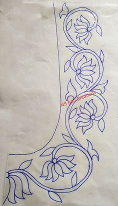 Aariwork Blouse Designs Tracing, Blouse Embroidery Tracing Designs, Aariwork Tracing Patterns, Tracing Designs For Aari Work Blouse, Tanjore Border Designs, Pichwai Border Design, Pichwai Drawing For Tracing, Pattern Embroidery Design Drawings, Tracing Designs For Aari Work