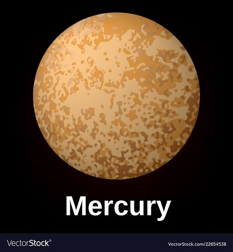 Mercury Illustration, Planet Merkurius, Mercury Planet Project, Planet Vector, Solar System Projects For Kids, Mercury Planet, Planet Icon, Solar System Projects, Bubble Painting