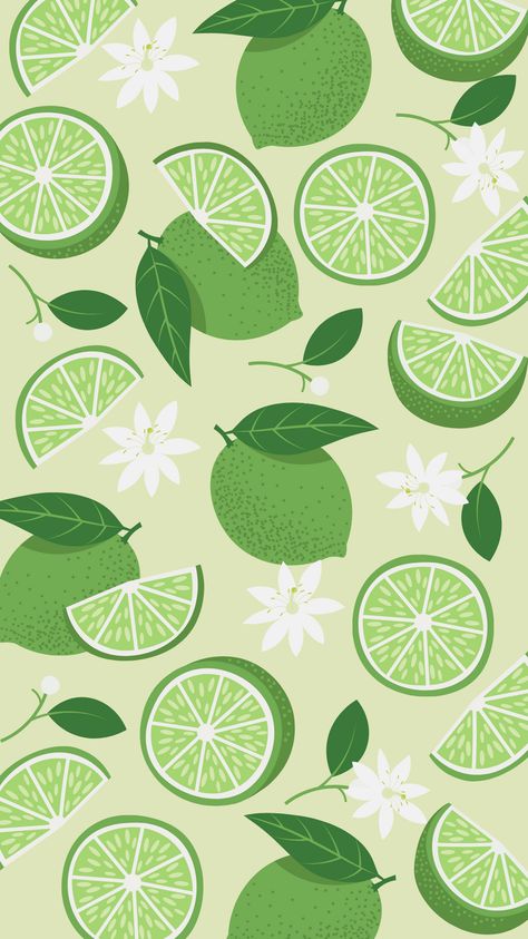 Phone Wallpapers Lime Green Wallpaper, Summer Prints Wallpaper, Phone Wallpaper Pastel, Cute Summer Wallpapers, Fruit Wallpaper, Simple Phone Wallpapers, Lemon Patterns, Wallpaper Pastel, Phone Wallpaper Patterns