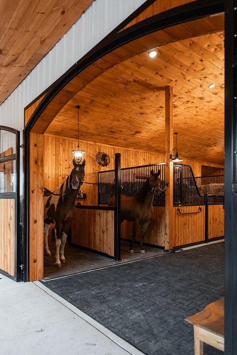 Stable Feed Room, Horse Stables Small, Horse Stall Doors, Horse Stall Fronts, Husbil Makeover, Luxury Horse Barns, Horse Stables Design, Dream Barn Stables, Equestrian Barns