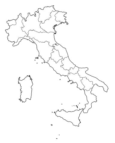 File:Italy map with regions.svg ... Map Of Italy Regions, Italy Outline, Star Wars Coloring Sheet, World Map Coloring Page, Free Printable World Map, Map Of Italy, Flag Coloring Pages, North America Map, Map Outline