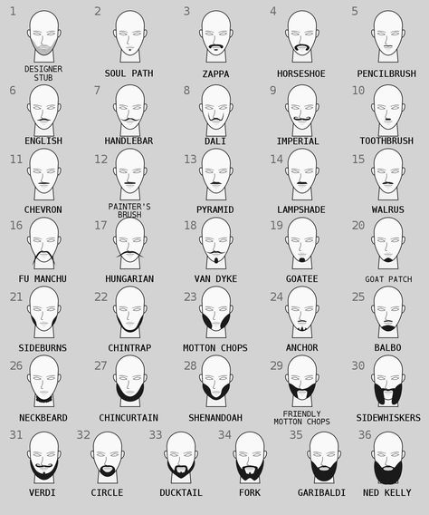 Facial Hair Styles Chart, Modern Beard Styles, Facial Hair Styles, Types Of Facial Hair, Learning Wall, Upper Lips, Sagging Cheeks, Cheek Lift, Soul Patch