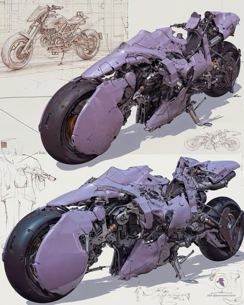 Sci Fi Bike, Cyberpunk Bike, Cyberpunk Vehicles, Bionic Design, Concept Vehicles Sci Fi, Futuristic Cars Design, Vintage Motorcycle Posters, Futuristic Motorcycle, Concept Motorcycles