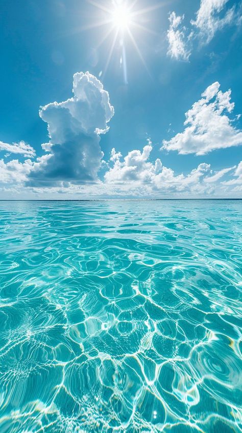 Light And Bright Aesthetic, Bright Ocean Aesthetic, Serenity Aesthetic, Sea Ocean Aesthetic, Clear Wallpaper, Light Blue Ocean, Turquoise Aesthetic, Ocean Waves Photography, Vacation Images