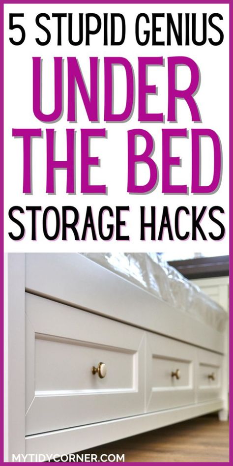 Under Bed Storage Ideas for Organizing Your Bedroom Under The Bed Storage Ideas, Dresser Under Bed, Under Bed Storage Ideas, Bed Storage Ideas, Dresser Top Organization Ideas, Shoe Rack Ideas, Under The Bed Storage, Under Bed Organization, Under Bed Storage Bins