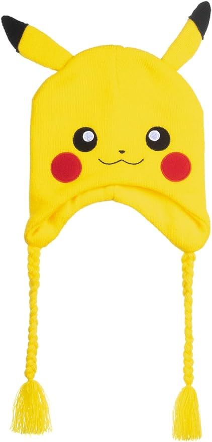 Bioworld Pokémon Pikachu Laplander Beanie Cap - Officially Licensed Hat Pikachu Beanie, Pokemon Beanie, Knit Pom Pom Hat, Knit Pom Pom, Floppy Hats, Pom Pom Beanie Hat, Pokemon Gifts, Nintendo Pokemon, Hat Storage