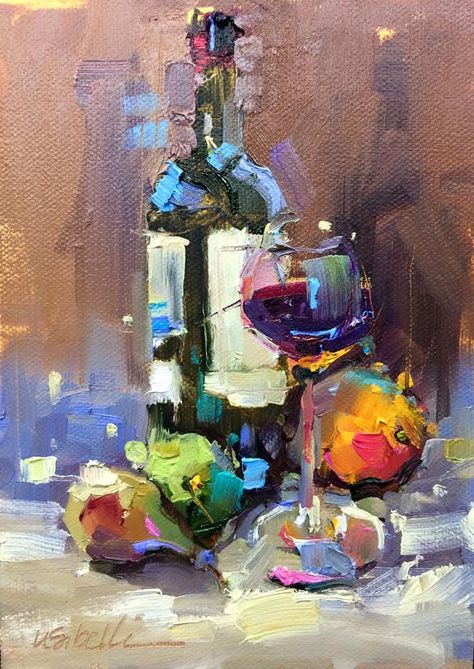 Michele Hampson Usibelli Acrylic Painting Ideas, Wine Painting, Canvas Painting Ideas, Wine Art, Paintings I Love, Painting Gallery, Painting Still Life, Modern Abstract Painting, Abstract Oil