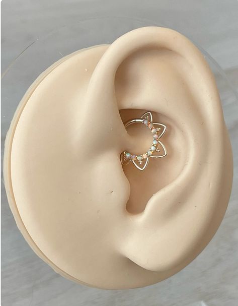 Cute Daith Jewelry, Opal Daith Jewelry, Cute Daith Piercing, Daith Tragus Piercing, Daith Jewelry Unique, Silver Daith Piercing, Daith Piercing Silver, Cute Daith Piercing Jewelry, Gauged Ears With Piercings