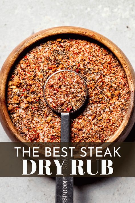 Best Steak Seasoning Dry Rubs, The Best Steak Seasoning, Flank Steak Dry Rub Recipe, Dry Rub Steak Seasoning, Steak Dry Rub Recipe Grilling, Dry Steak Rub Recipe, Dry Steak Rub, Homemade Steak Rub, Best Steak Rub Recipe