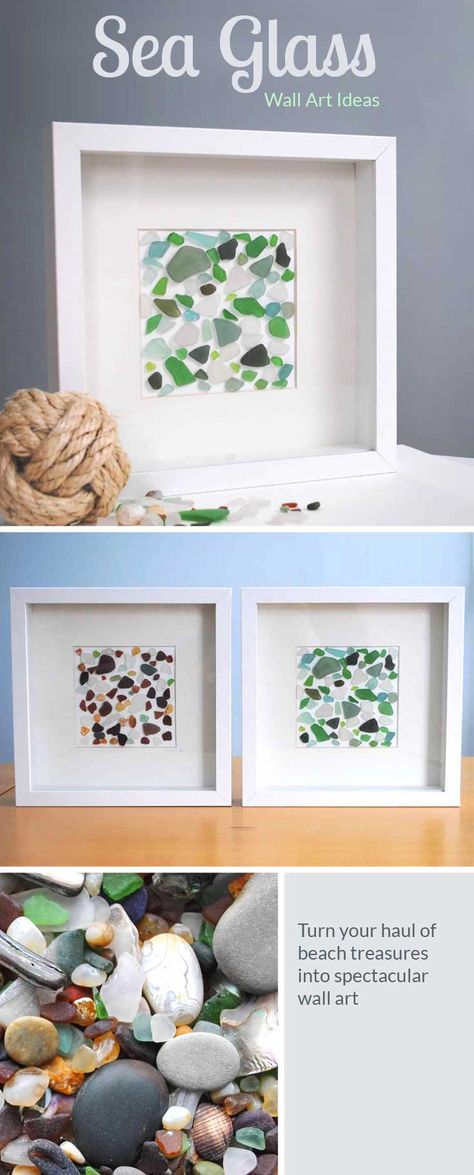 Sea Glass Ideas, Household Crafts, Seaglass Beach, Sea Glass Diy, Sea Glass Art Diy, Sea Glass Mosaic, Sea Glass Art Projects, Glass Art Techniques, Collection Displays