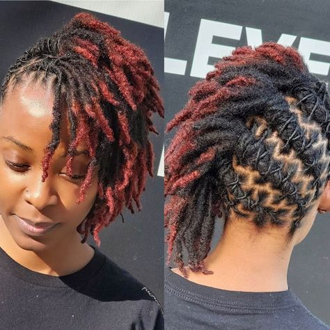 Spiral Locs, Loc Hairstyles Short, Loc Knots, Short Dreadlocks Hairstyles, Short Dread Styles, Traditional Locs, Short Loc Styles, Short Dreadlocks Styles, Dreads Styles For Women